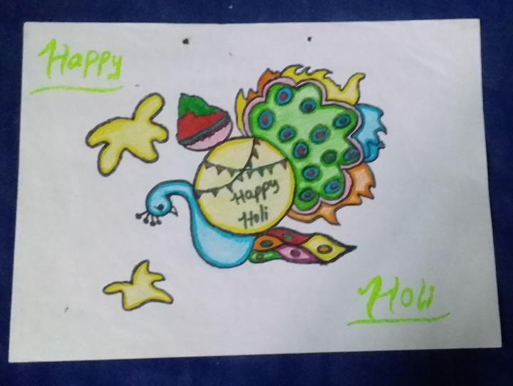 Happy Holi Cards - Printable Colouring Pack for Kids-saigonsouth.com.vn
